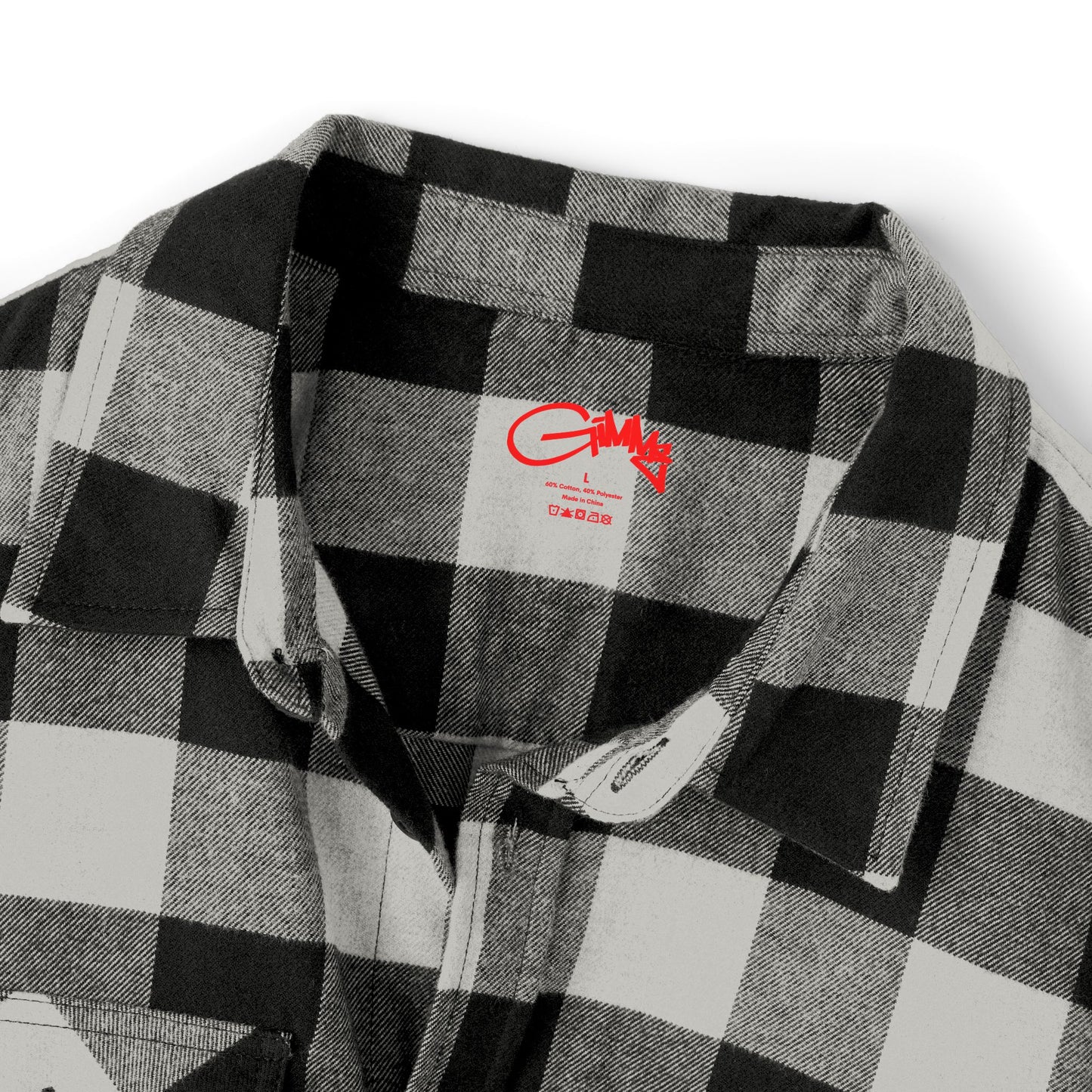 DANGER Flannel Shirt -Black Grey