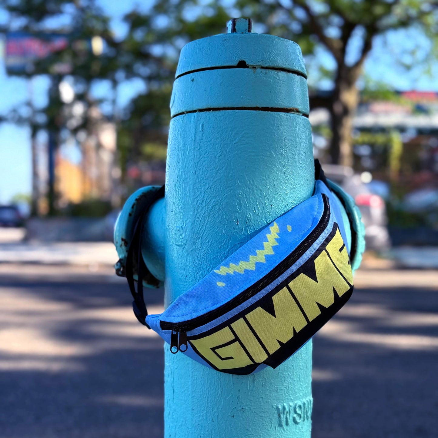 Cross Body Fanny Pack Blue Yellow