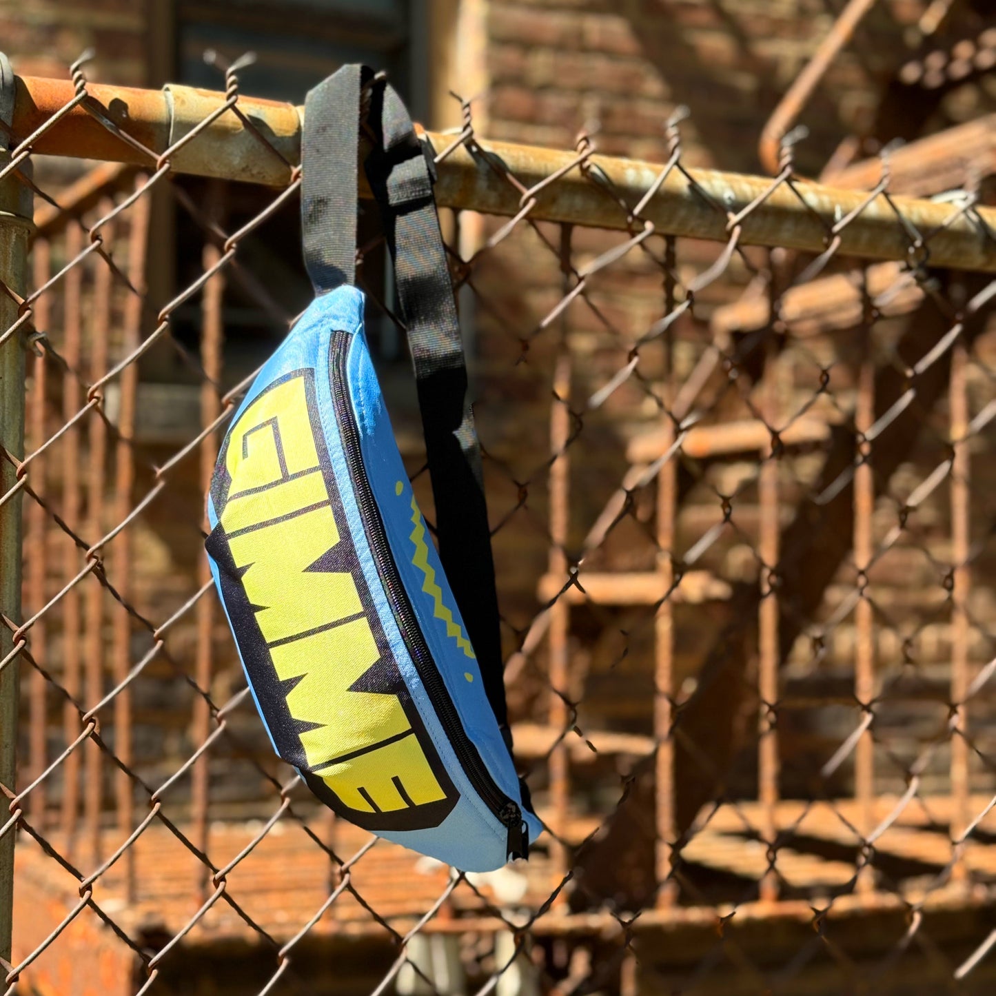 Cross Body Fanny Pack Blue Yellow