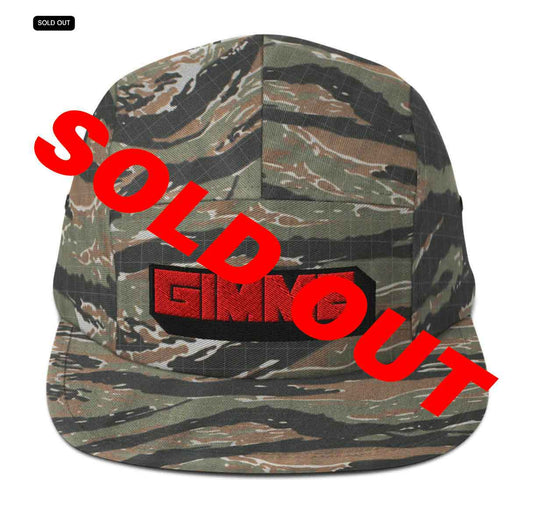 "GIMME" Logo Five Panel Cap -Green Tiger Camo