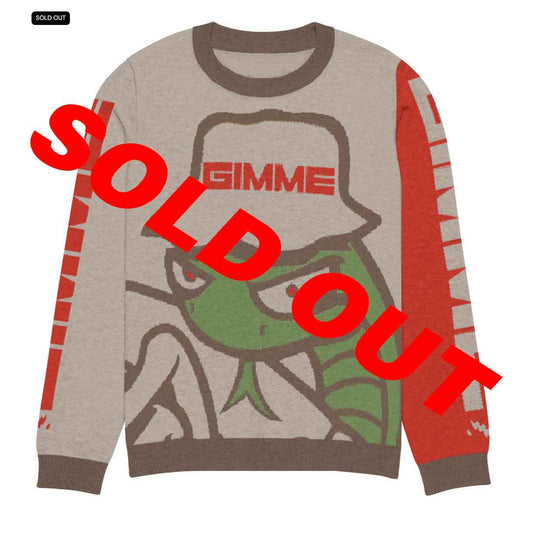 The "GRIMME" Project Knitted Crew Neck Sweater