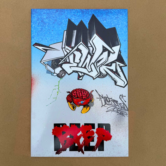 Hand painted graphic novel cover. 001